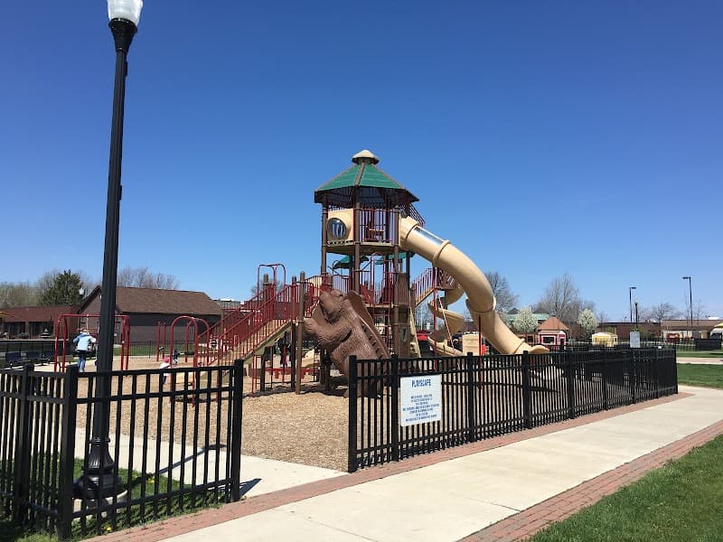 Civic Center Park Splash Pad in Woodhaven, Michigan