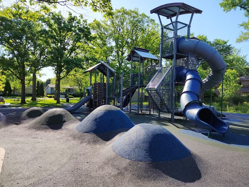 Clarkson Park Splash Pad in Northfield, Illinois