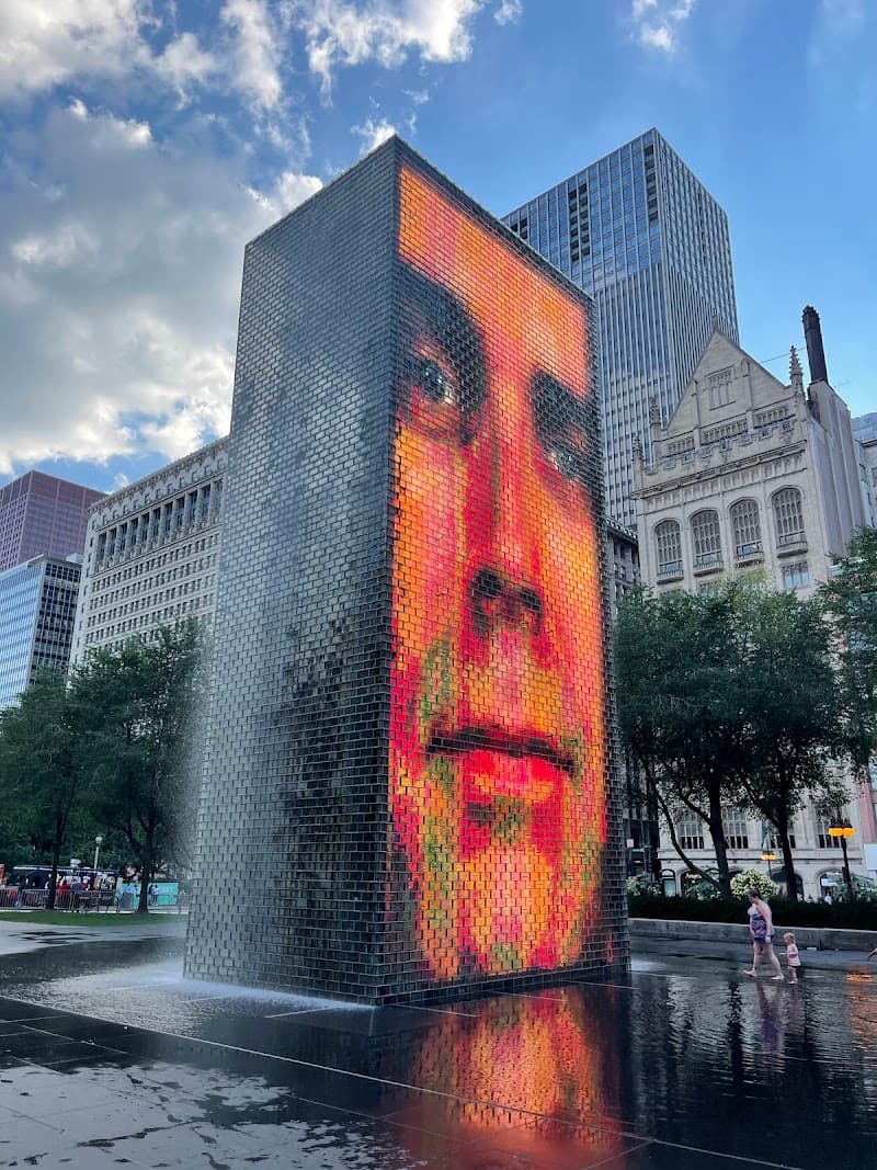 Crown Fountain splash pad
