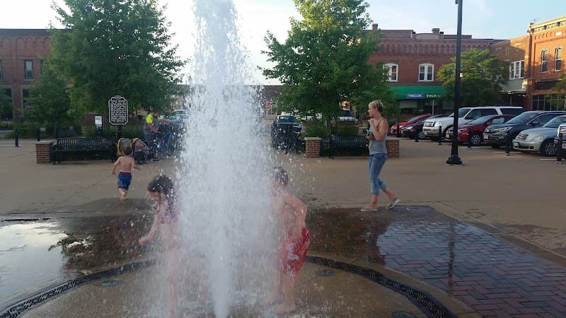 Fountain in Public Square in Stevens Point, Wisconsin