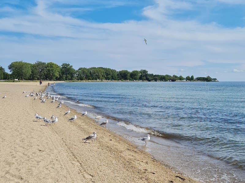 Lake St. Clair Metropark Beach in Harrison Township, Michigan