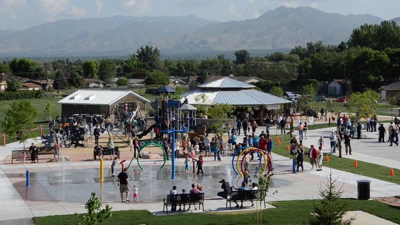 Mountain View Park Splash Pad in Cottonwood Heights, Utah