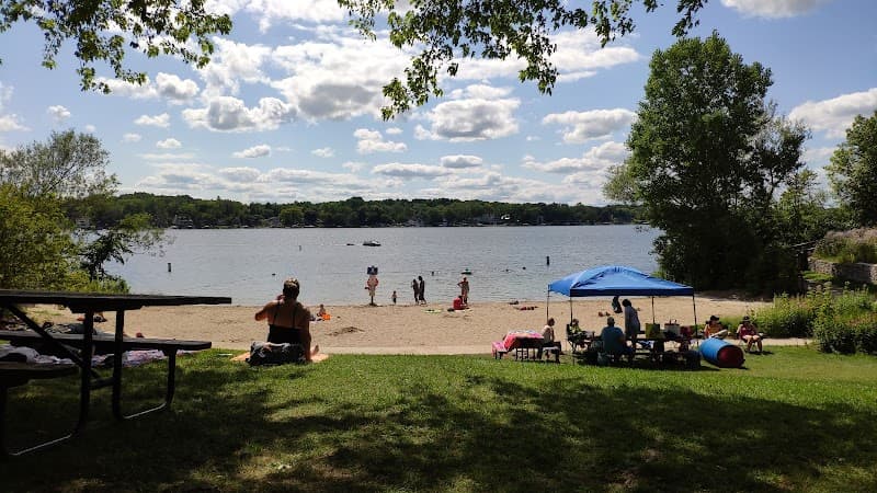 Naga-Waukee Park Beach in Delafield, Wisconsin
