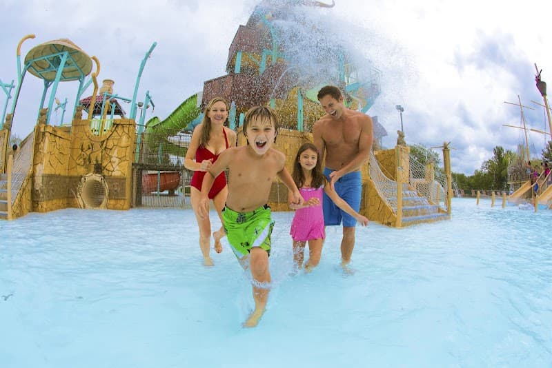 Six Flags Hurricane Harbor splash pad