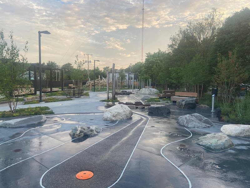 Upper Falls Splash Park in Newton, Massachusetts